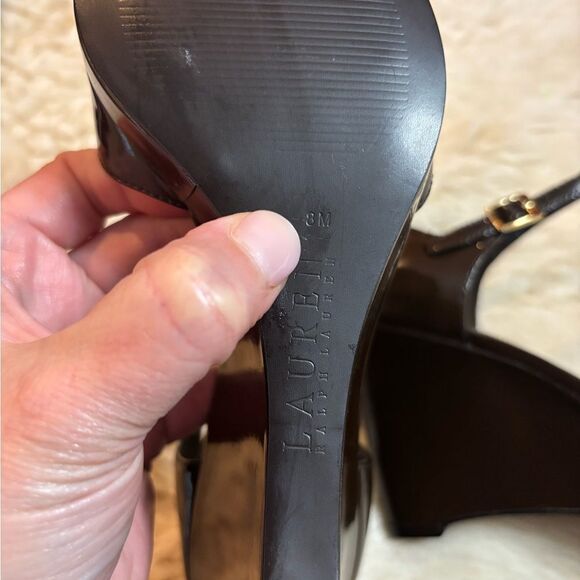 Ralph Lauren Black Wedge Shoes - Picture 10 of 11